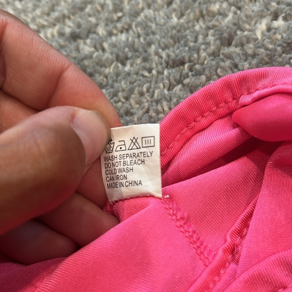 Neon Pink Toddler Bikini Set - Picture 5 of 9